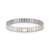 Nomination Armbander XTE SMALL aus Edelstahl und 18K-Gold mit 1 Edelstein (012_PERLMUTT WEISS)